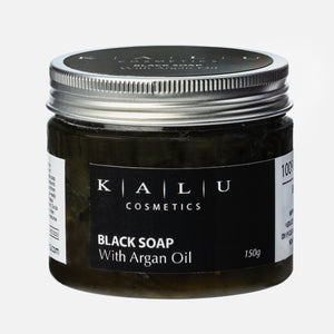 NATURAL BLACK SOAP with ARGAN OIL
