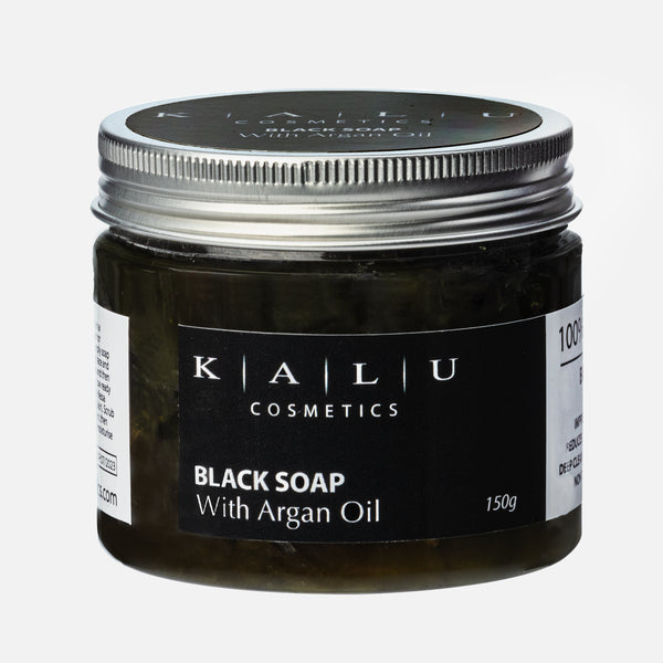 NATURAL BLACK SOAP with ARGAN OIL